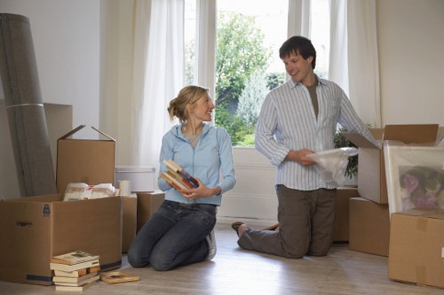 Furniture being handled during a Sandsend house removal service
