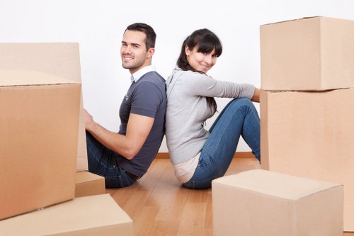 Household belongings securely packed for moving in Sandsend