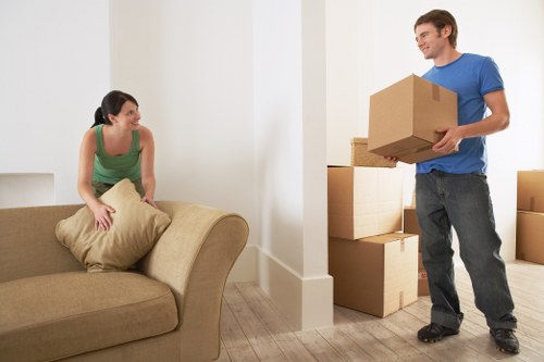 Protected furniture and boxes in long-term storage